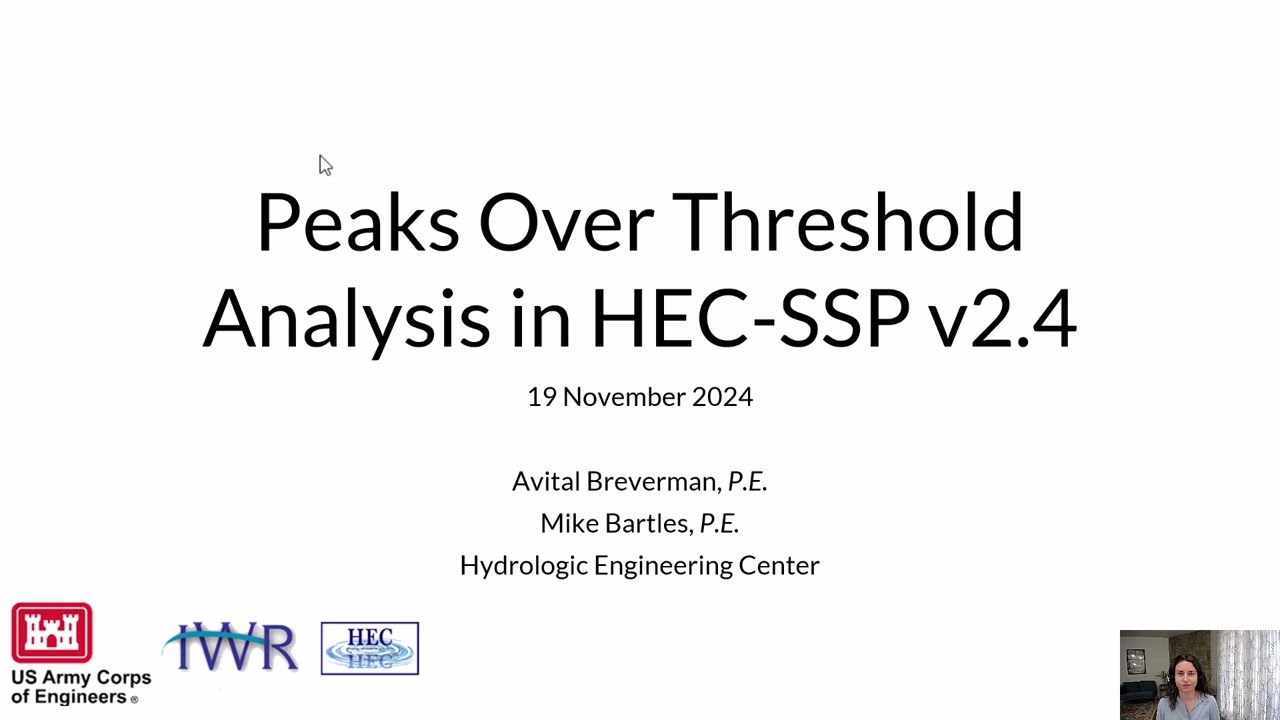 2024.11.19 HEC-SSP v2.4 Peaks Over Threshold Analysis