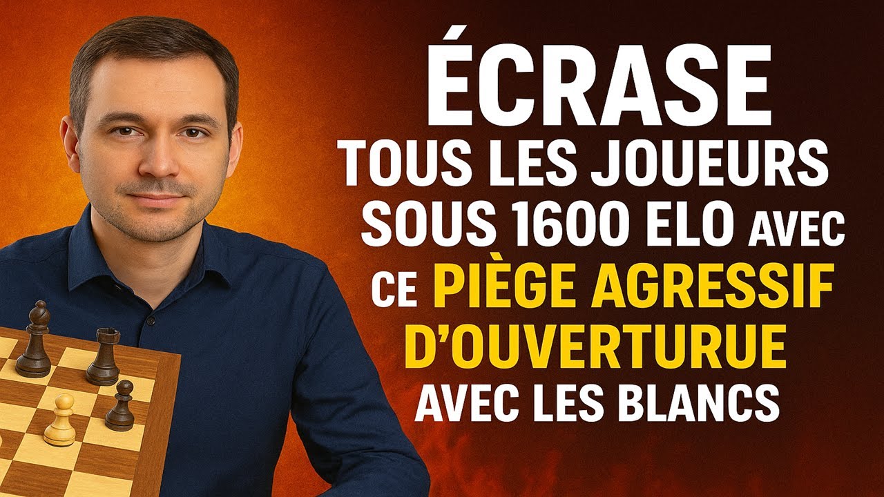Écrase tous les joueurs sous 1600 ELO avec ce piège agressif d'ouverture avec les Blancs