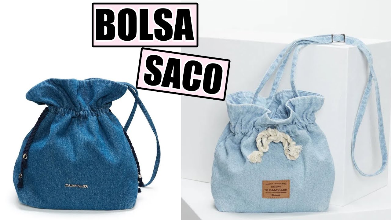 DIY COMO FAZER BOLSA SACO JEANS FÁCIL | BOLSA FETA COM PERNA S DE CALÇA JEANS