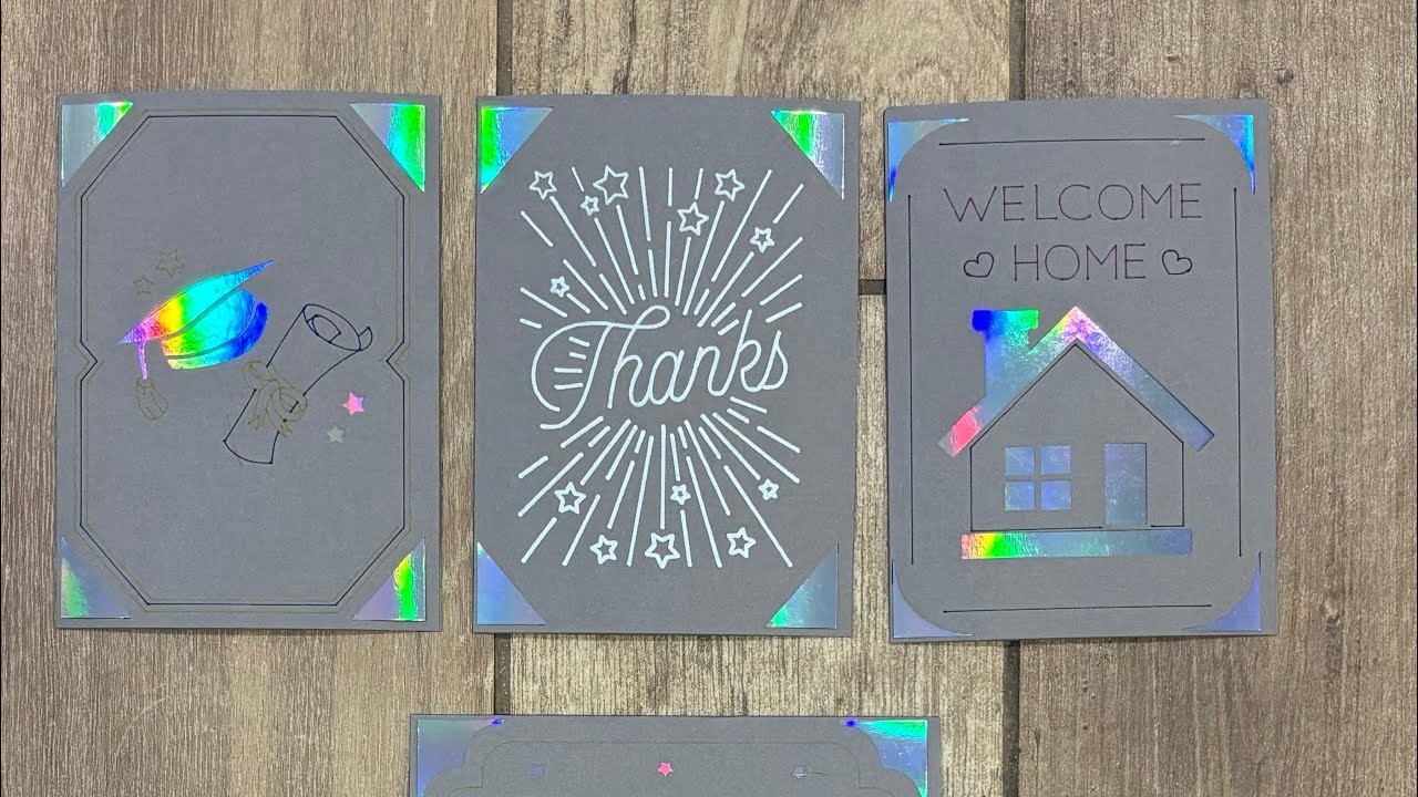 Cricut Mauve Mirage Mystery Box 2X2 Card Mat 4 Different Cards Tutorial