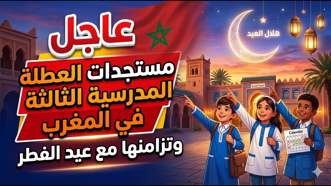 عاجل 🔴 مستجدات العطلة المدرسية الثالثة 🌙🌃 وتزامنها مع عيد الفطر. هل سيتم التعديل؟؟!!