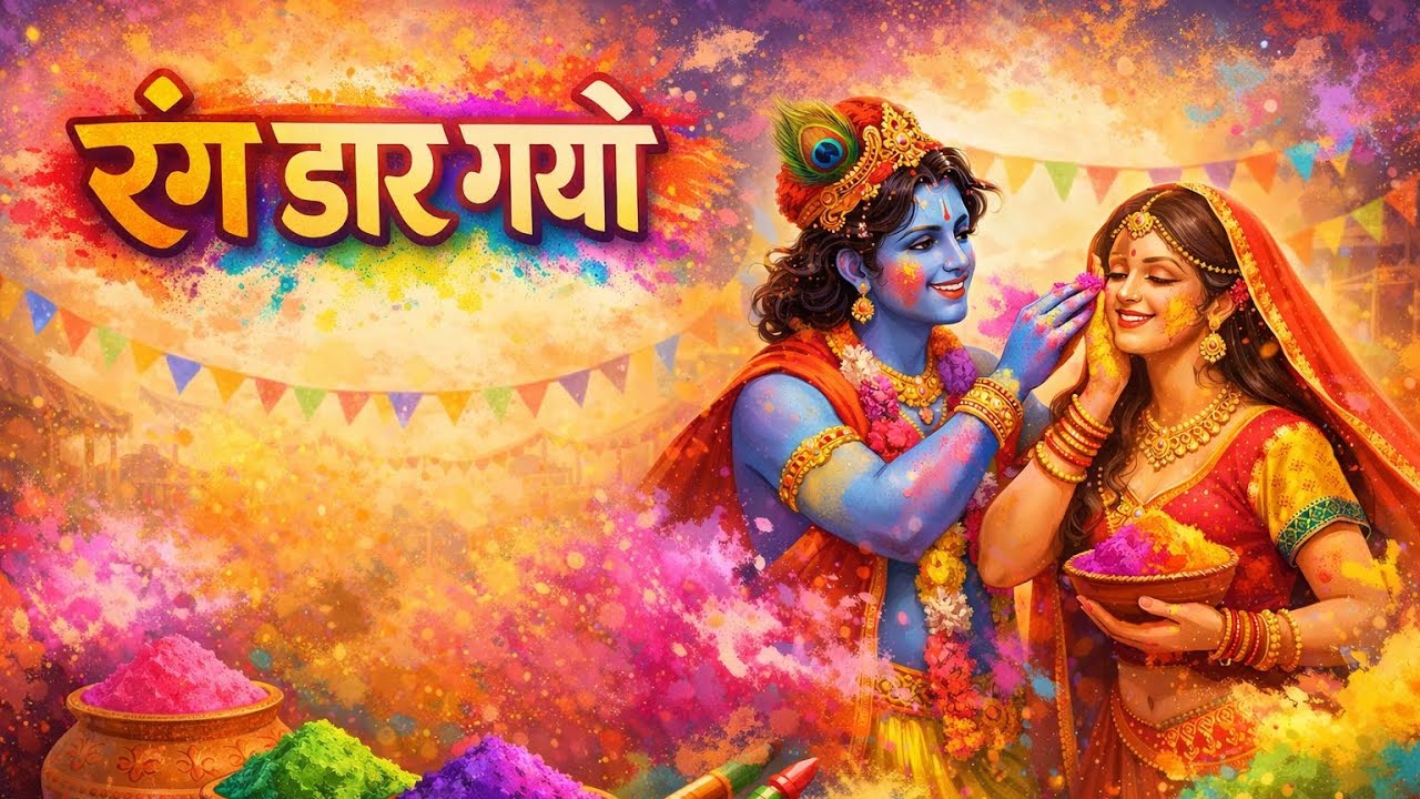 रंग डार गयो #bhajan #music #holi #barsana  #krishnabhajan #shyam   #radha #braj #radhakrishna 