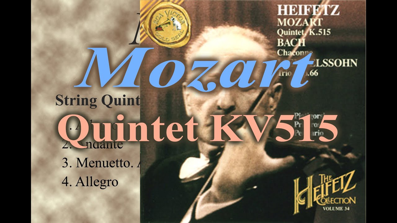 Mozart String Quintet No. 3 in C major KV 515(Jascha Heifetz 1964)