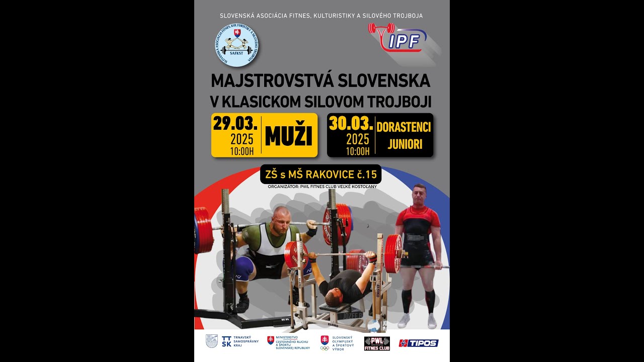 Majstrovstvá Slovenska v klasickom silovom trojboji mužov, Rakovice 29.03.2025