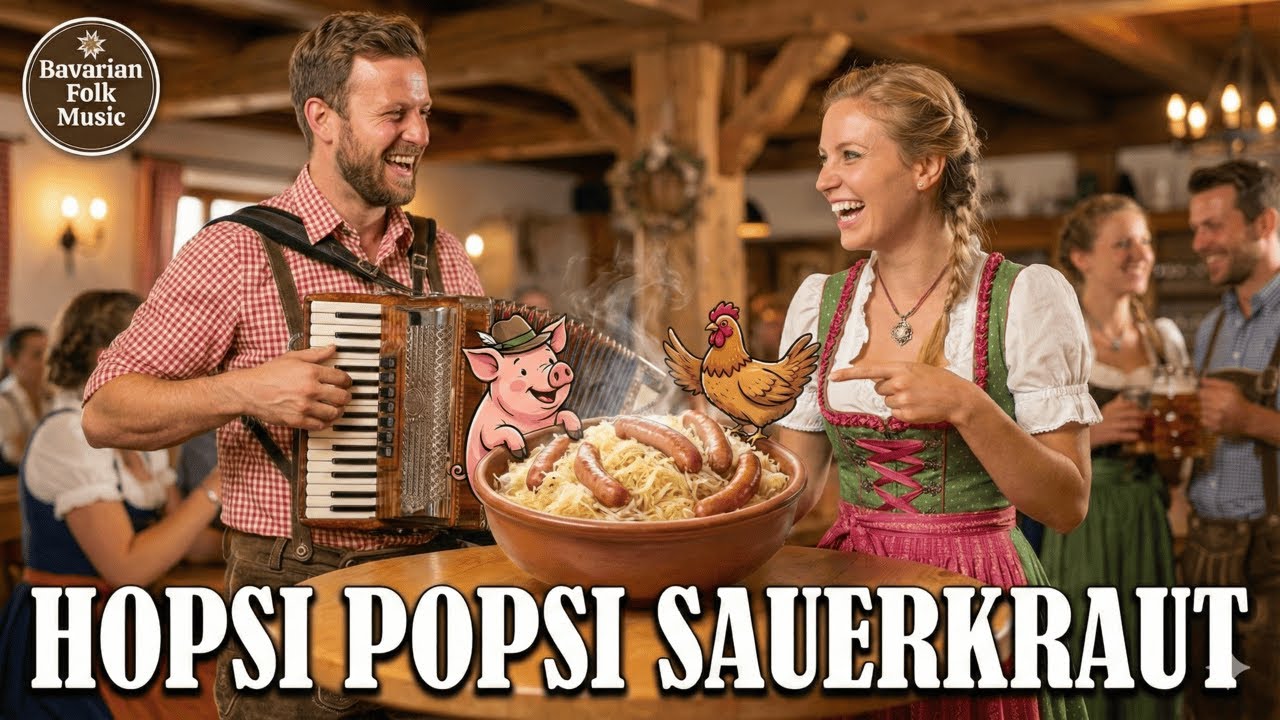 Hopsi Popsi Sauerkraut &ndash; Lustiges bayerisches Lied f&uuml;r Kinder & Familien | Volksmusik Animation