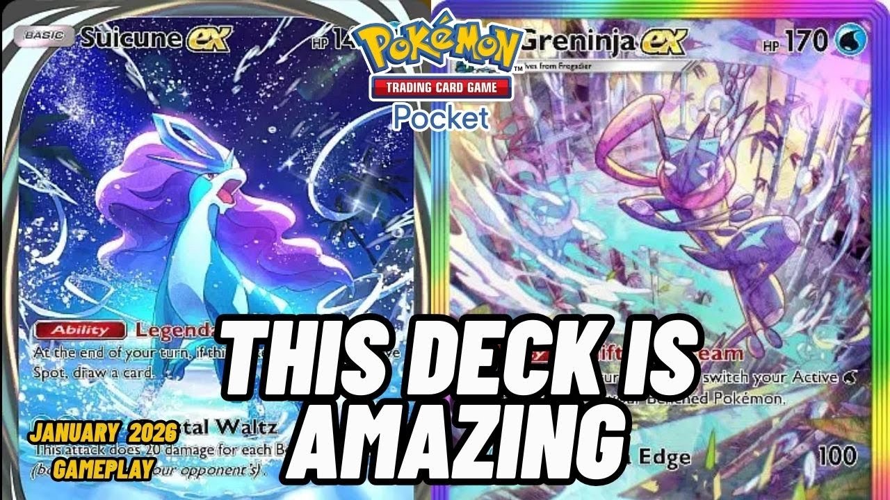 A Legend Moves — SUICUNE ex & GRENINJA ex Strike Beneath the Aurora! | Pokemon TCG Pocket Gameplay