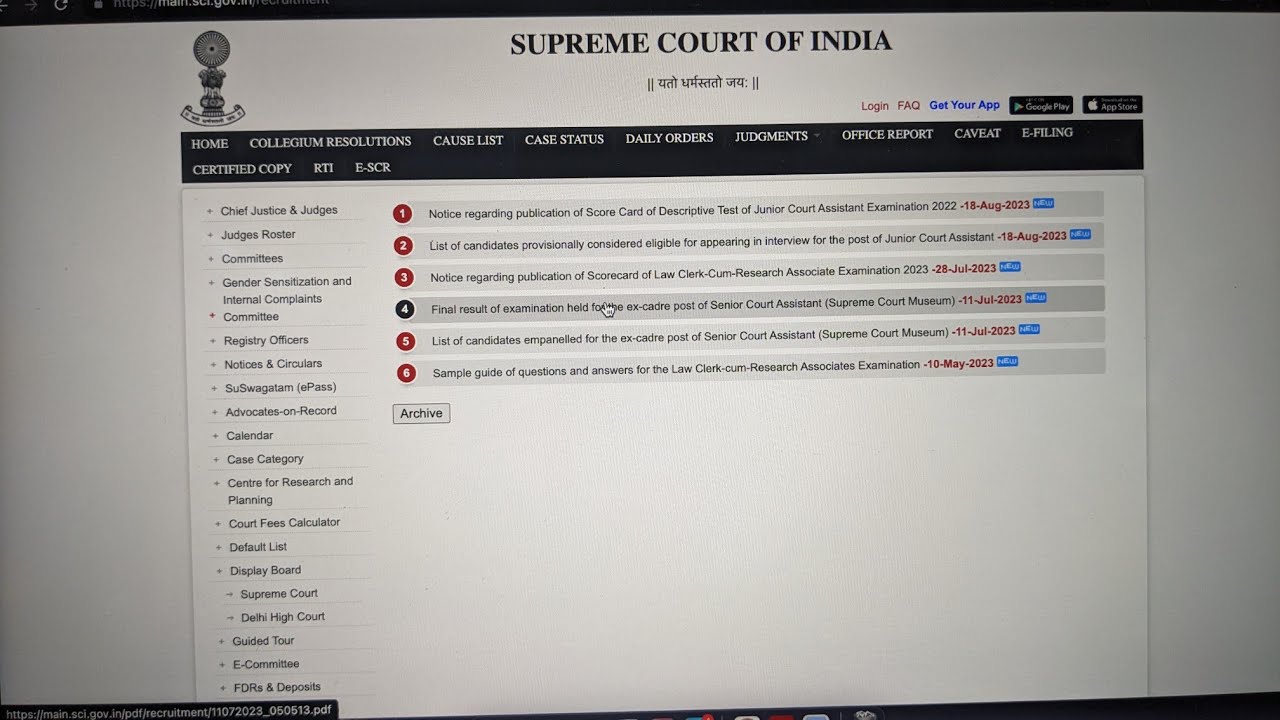SCI JCA DESCRIPTIVE RESULT OUT