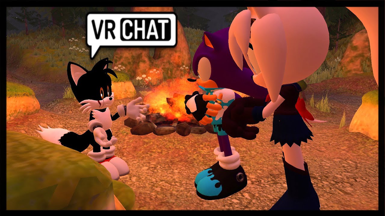 «Tails.EXE» встречает Криса и Сейлор Пис во время поисков Сары.EXE — (VRChat)