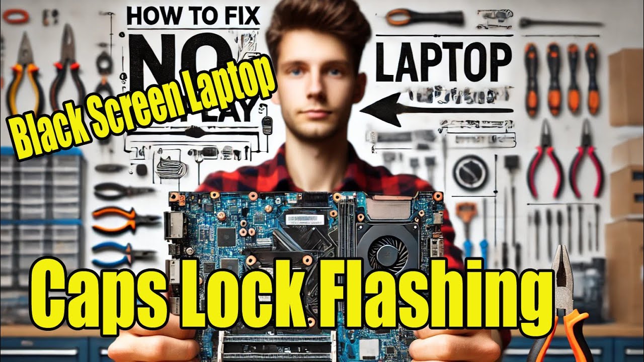 How To Fix Compaq Laptop Black Screen Caps Lock Flashing Continuously #laptoprepair