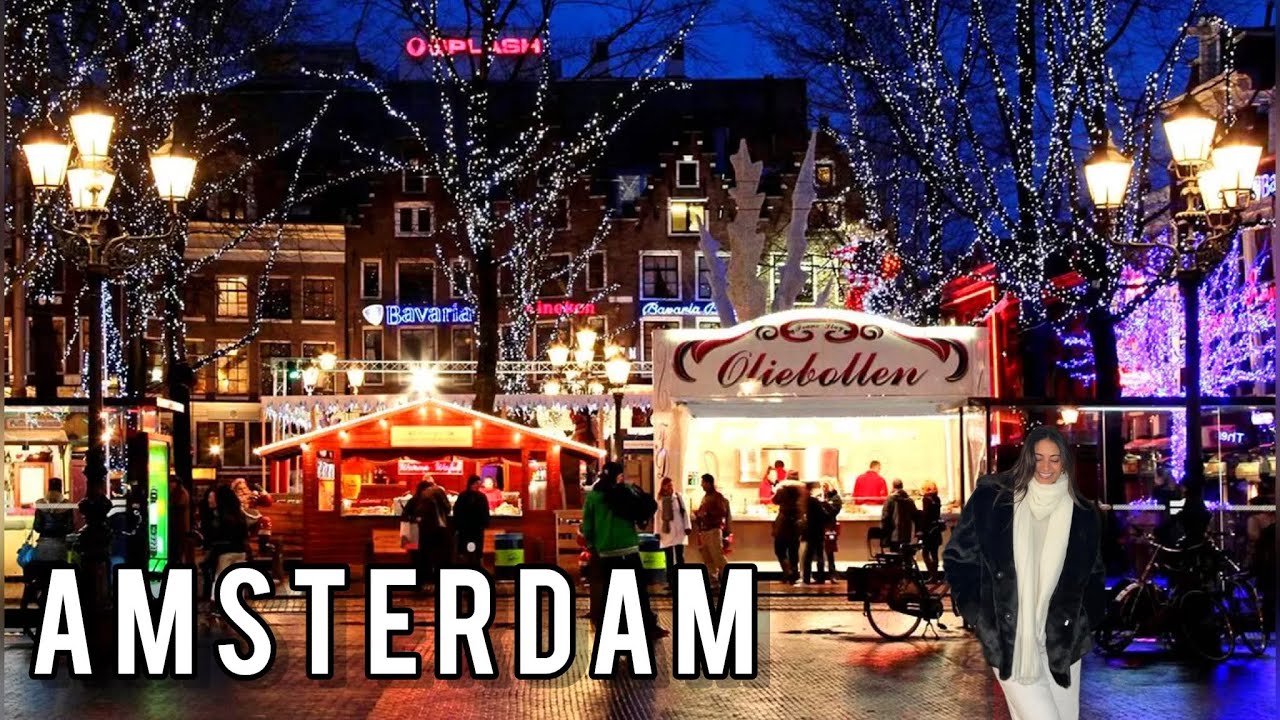 ✨Christmas Mood is coming to Amsterdam, Netherlands Christmas Light Walking Tour 4K