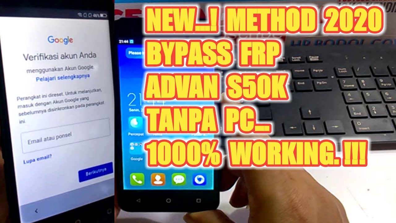 Bypass Frp Advan S50K New method 2020 Tanpa PC 1000% Working..|| JKS opreker handphone