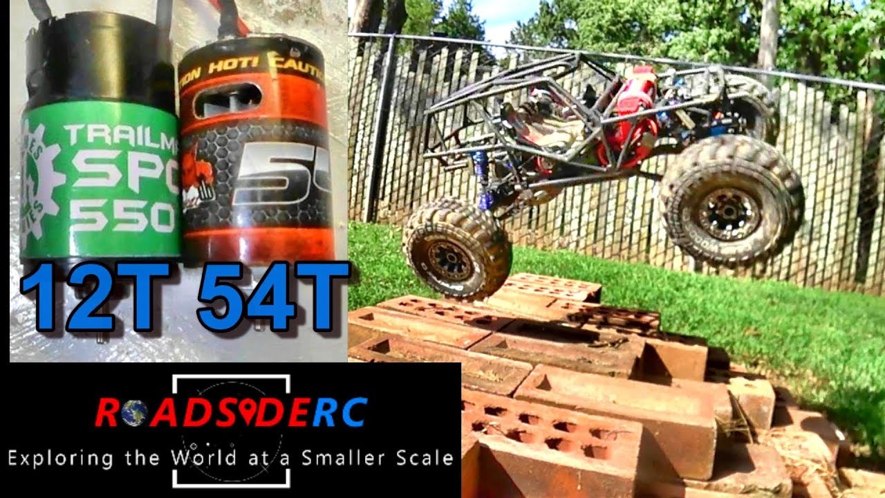 Brushed Motors: 12T 550 versus 54T 540 in Axial Wraith