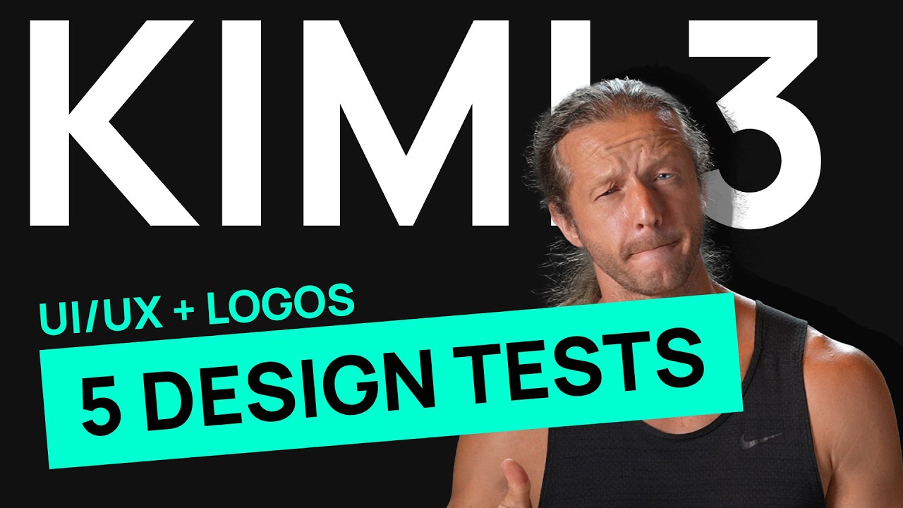 KIMI 3 &mdash; 5 дизайнерских тестов для UI/UX и логотипов