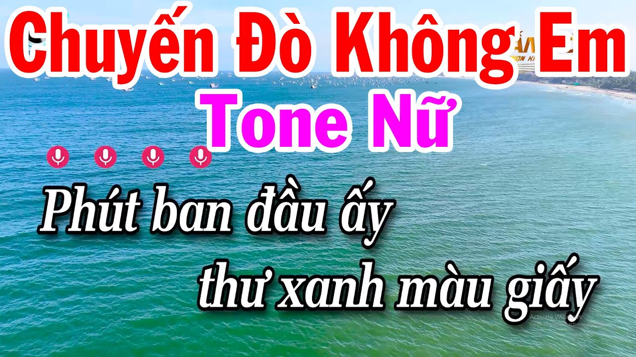 Karaoke Chuyến Đò Không Em Tone Nữ Nhạc Bolero Dễ Hát Tuấn Cò