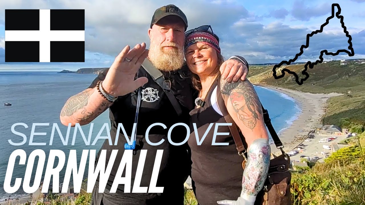 Biker Couple nearly mugged by COWS! Penzance Corwall