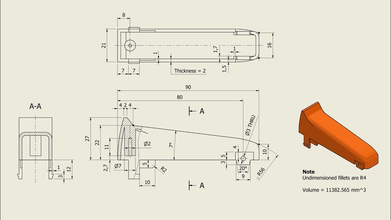 Учебное пособие по Inventor - 642 РУКОЯТКА СПУСКА