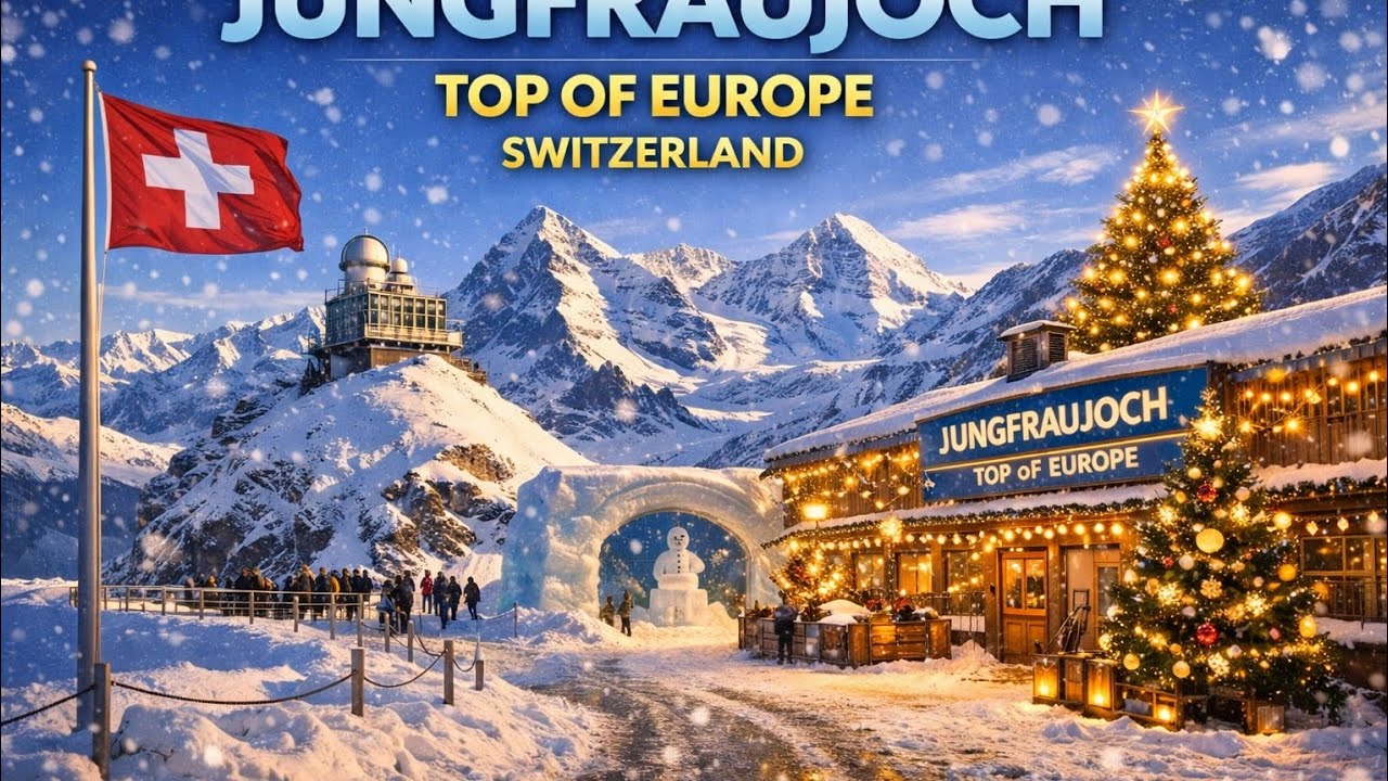 🇨🇭 🚗❄️🎄Christmas Tour🎄Jungfraujoch🏔️Christmas at the Top of Europe🎄 Swiss Alps Winter Magic