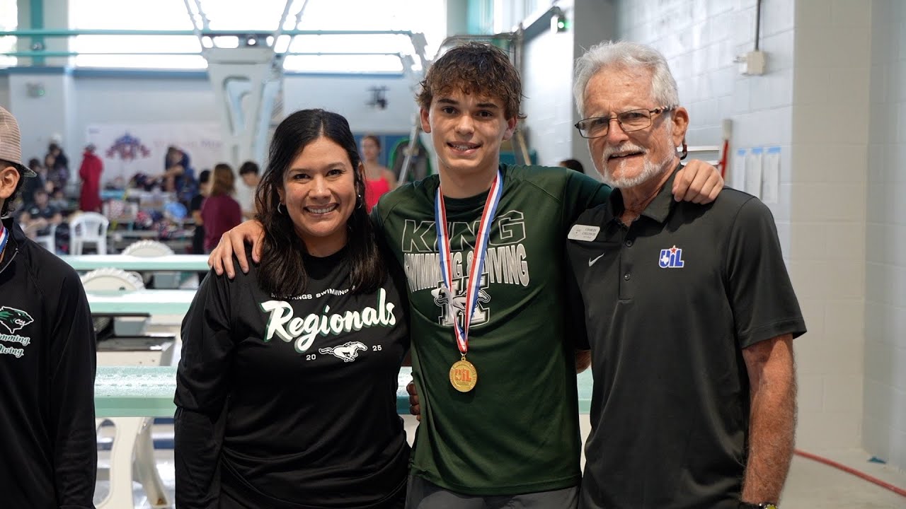King and Flour Bluff make gold medal splash at UIL Region Diving Championship 2025