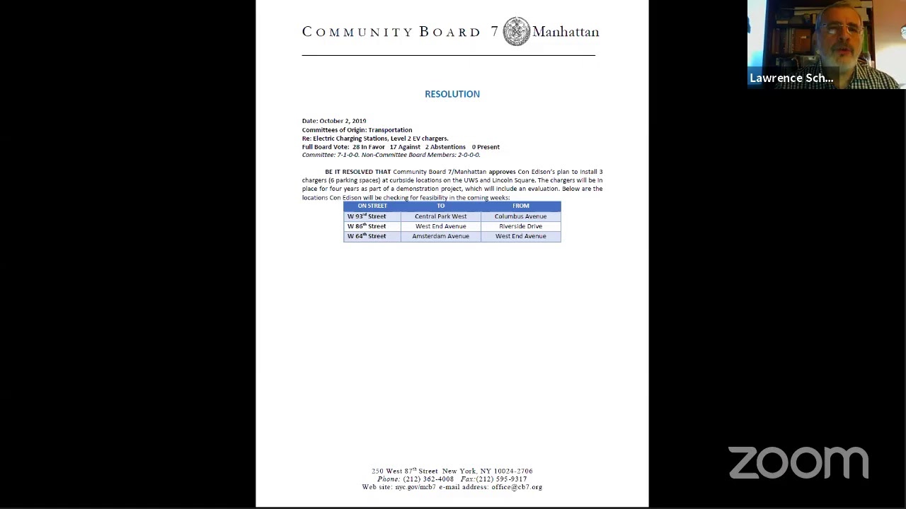 Manhattan Community Board Six - Transportation Committee Meeting - 05/04/20