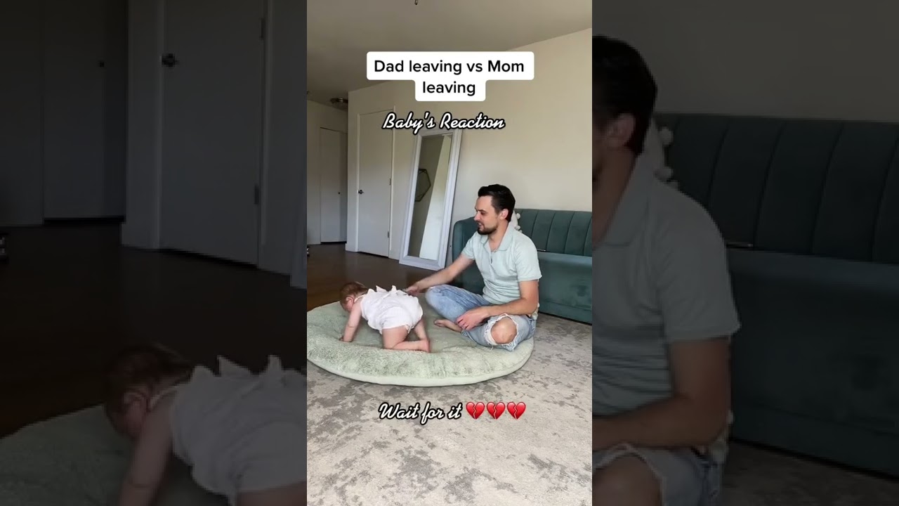 Dad vs mom. Baby&rsquo;s reaction 💔