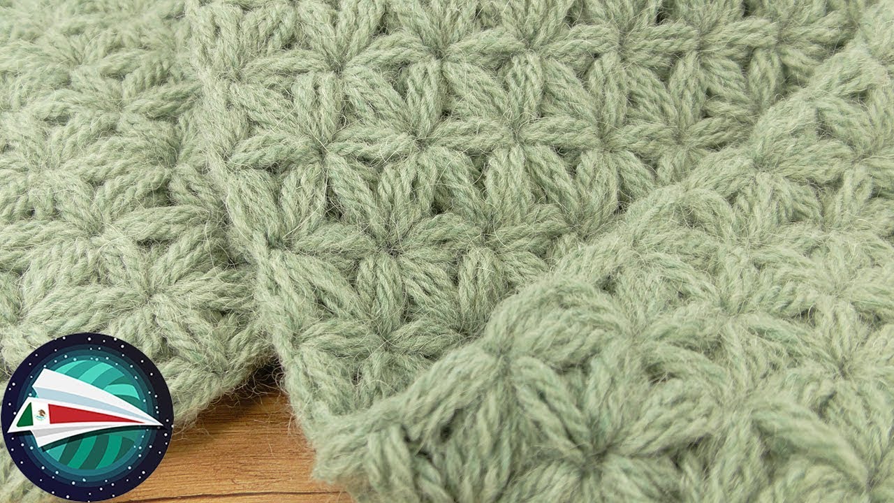 Bufanda para e invierno en patrón de tejido de estrellas | Patrón de tejido jazmín | Crochet