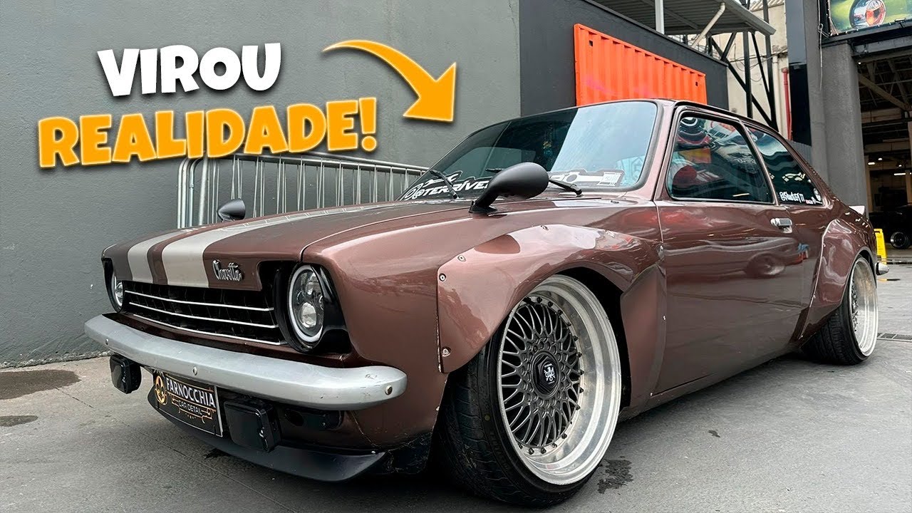 CHEVETTE COM BODY KIT RODAS TALUDAS SUSPENSÃO A AR SE LIGA