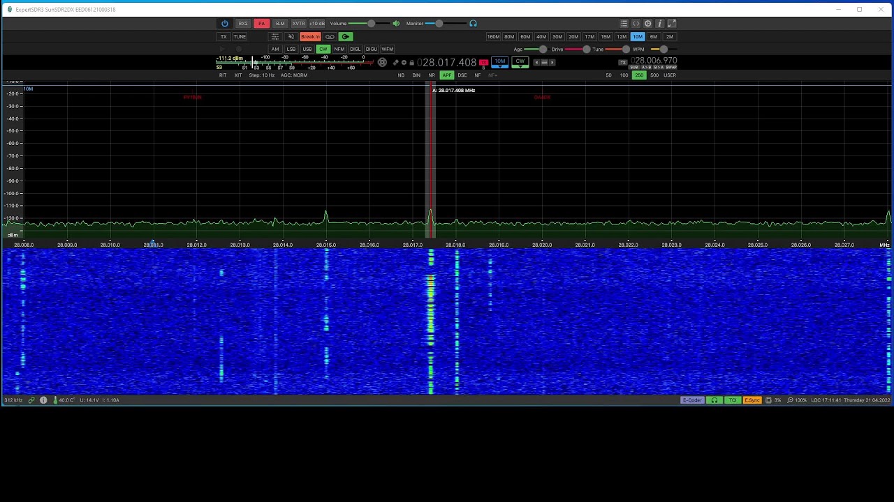 SUNSDR2DX + AV620 10m band