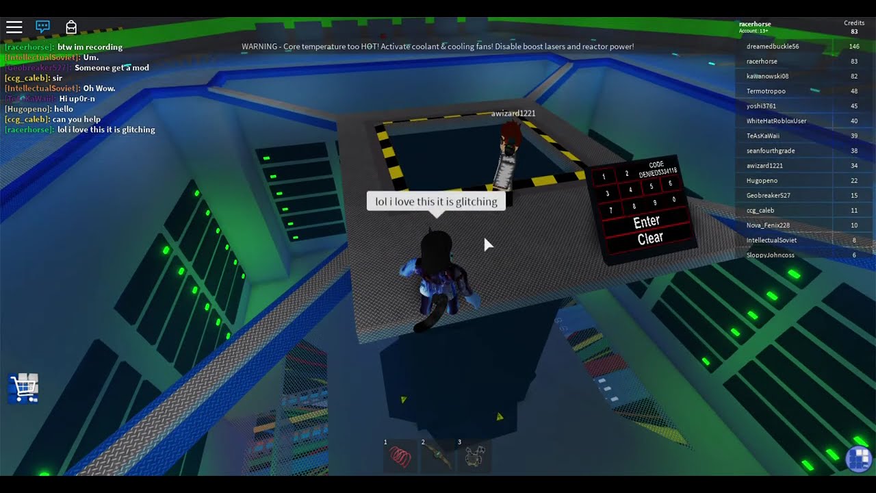 Roblox Pinewood Computer Core glitches out !?!?