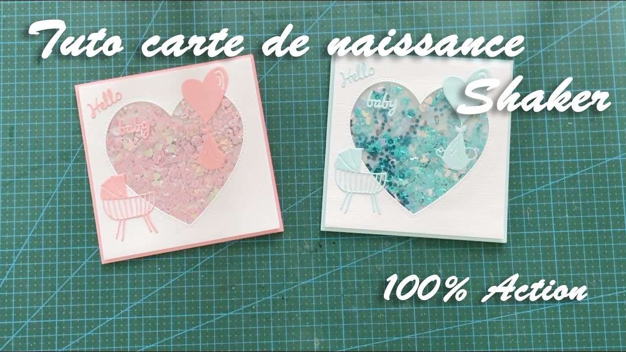 Tuto Carte naissance shaker - 100% Action