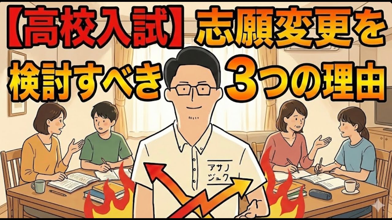 【高校入試】志願変更を検討すべき３つの理由