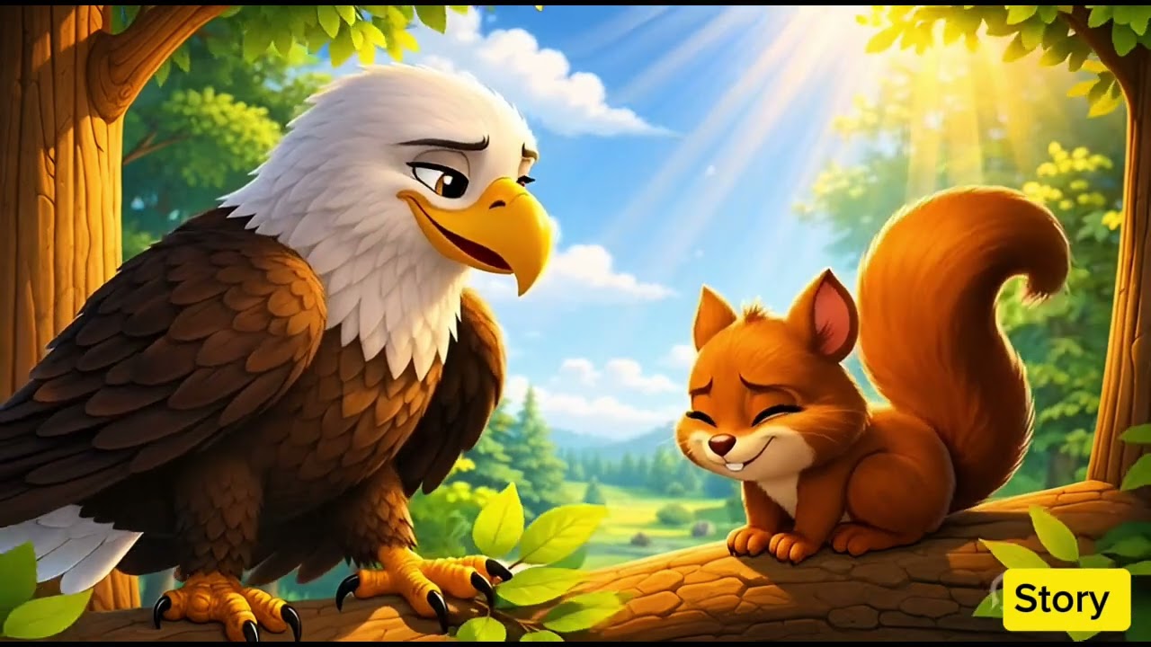 बाज और नन्ही गिलहरी की दोस्ती 🦅🐿️ | बच्चों की प्यारी सीख देने वाली कहानी