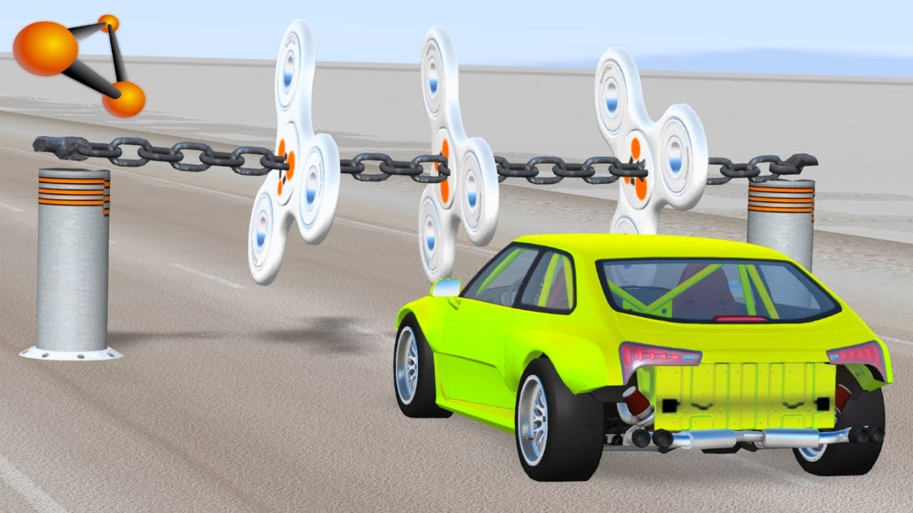 BeamNG.Drive - Giant Fidget Spinner Against Cars #3