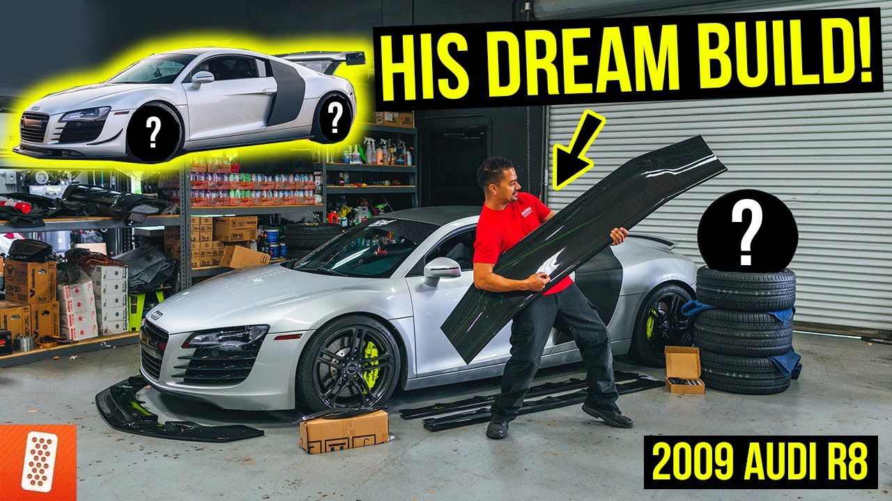 Building a (6-speed manual) 2009 Audi R8! NEW WHEELS and Carbon Fiber Aero Package looks AGGRESSIVE!
