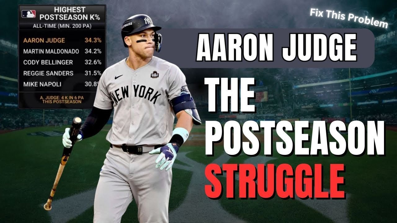Aaron Judge Struggles in the Postseason – How to hit the outside pitch(Youth Hitters MUST Watch!)