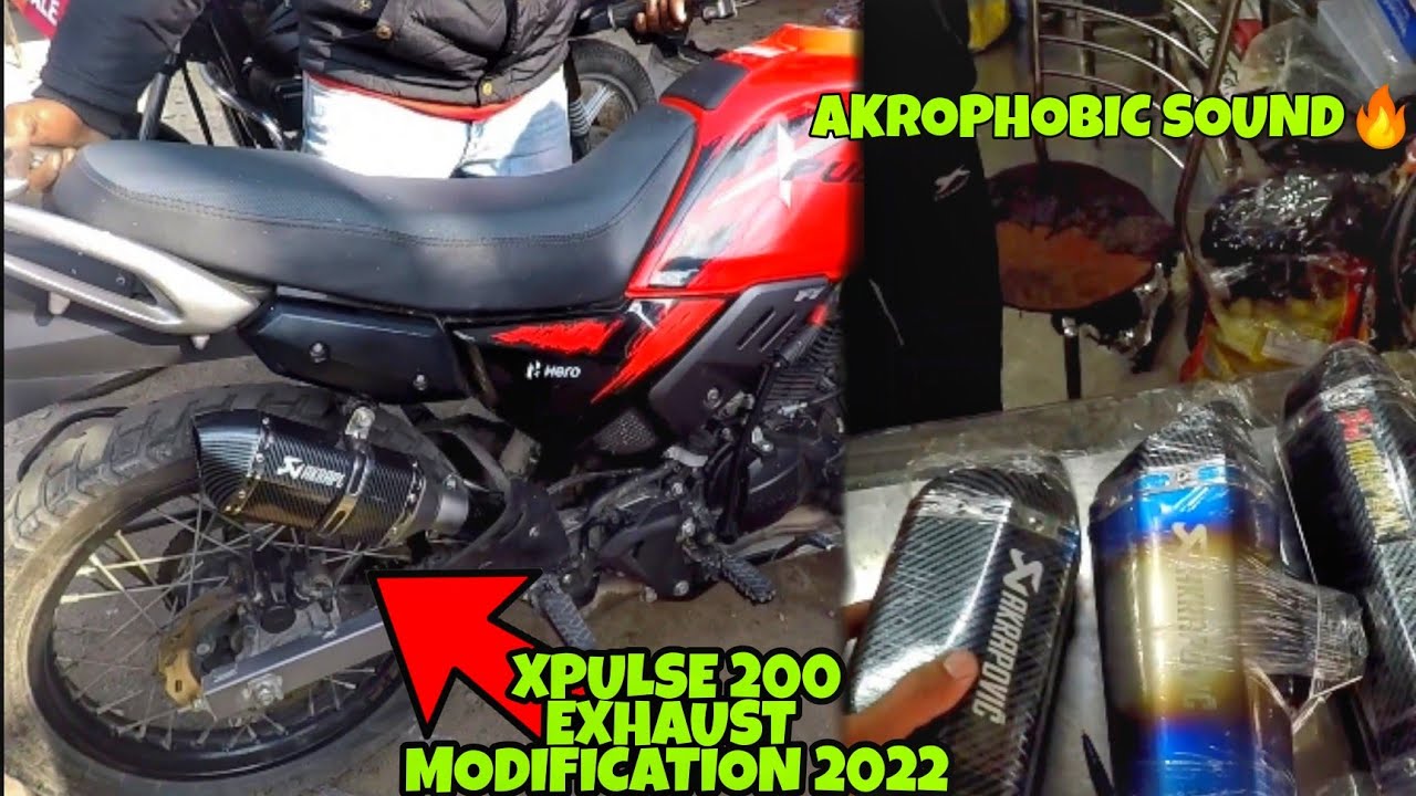 XPULSE 200 EXHAUST MODIFICATION 2022 , INSTALLING AKROPHOBIC EXHAUST IN XPULSE 200.