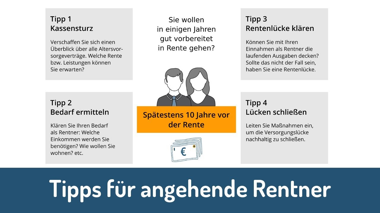 Tipps f&uuml;r angehende Rentner: Gut vorbereitet in den Ruhestand