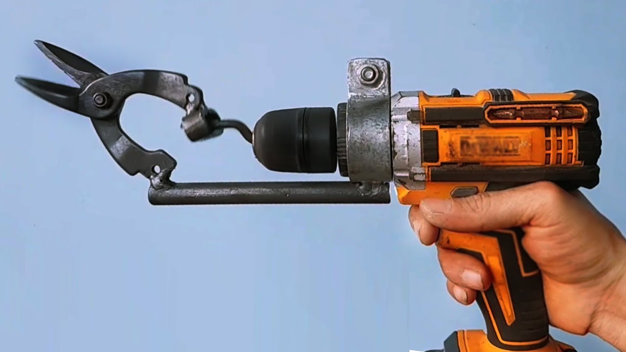 Cortador de chapa casero con maquina perforadora | Mechtrick