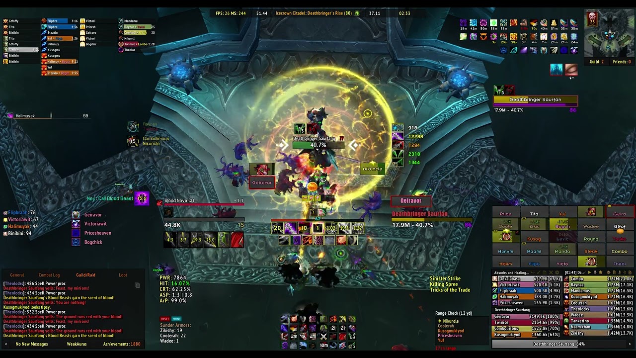 Warmane POV Combat Rogue Deathbringer Saurfang ICC Heroic 25
