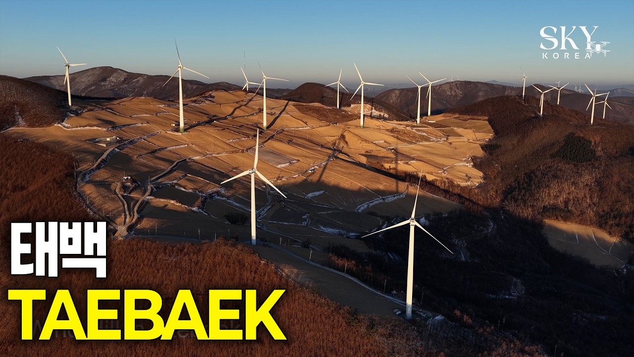 하늘에서 본 태백(4K) 1편 | 구름 위를 걷는 듯한 바람의 언덕과 신비의 돌문 ☁️ #태백여행 #바람의언덕 #구문소 #황지연못 #드론4K