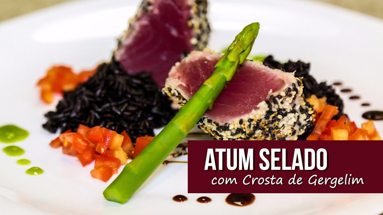 CASA VINHO NA COZINHA - ATUM SELADO COM CROSTA DE GERGELIM