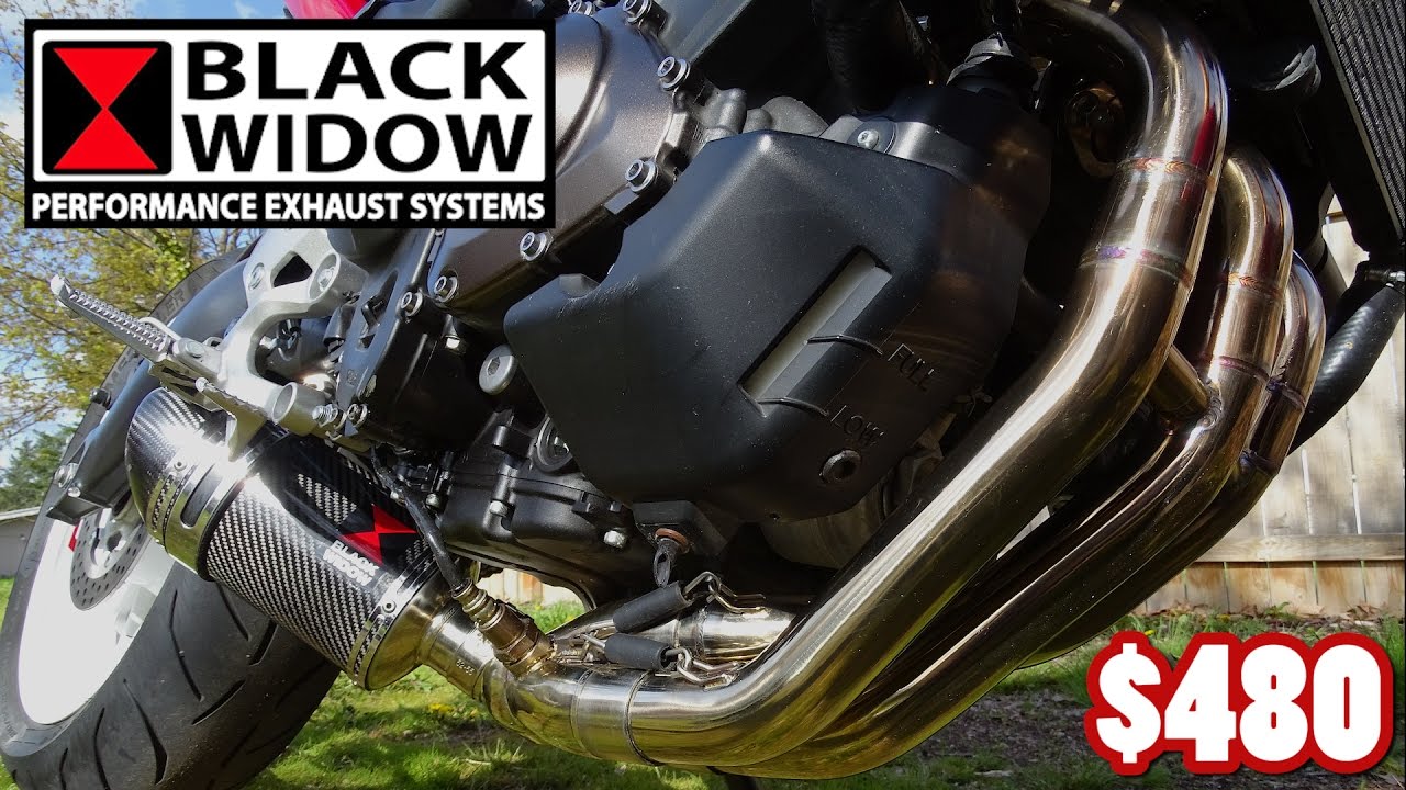 Best Bang for $$$ FZ09 Full Exhaust - Black Widow