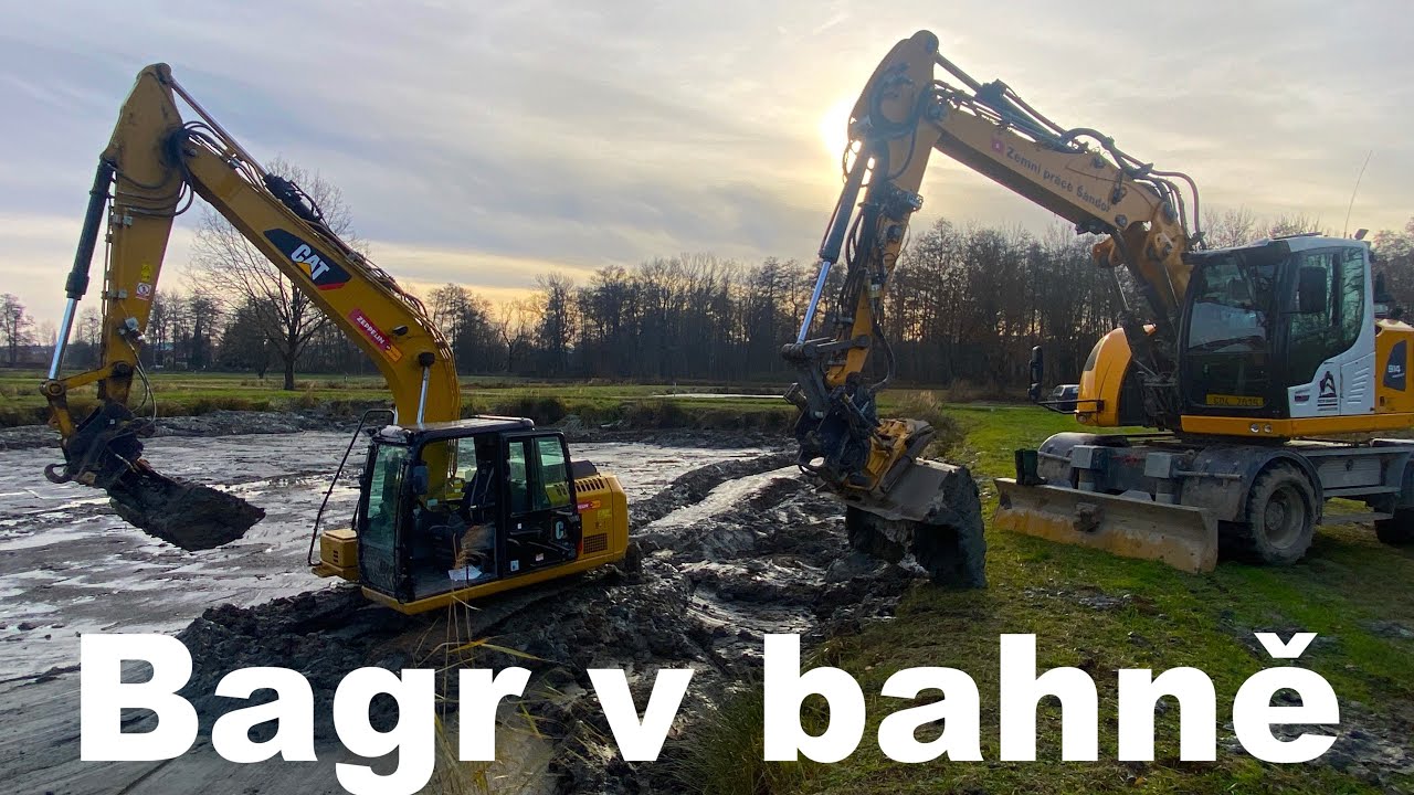 ODBAHŇUJEME RYBNÍK! První den v bahně + pásový bagr v akci