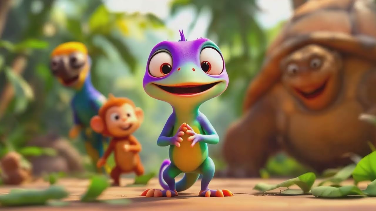 Carlitos _ El Camaleón que No Sabía Cambiar de Color 🪄✨🌈🦎