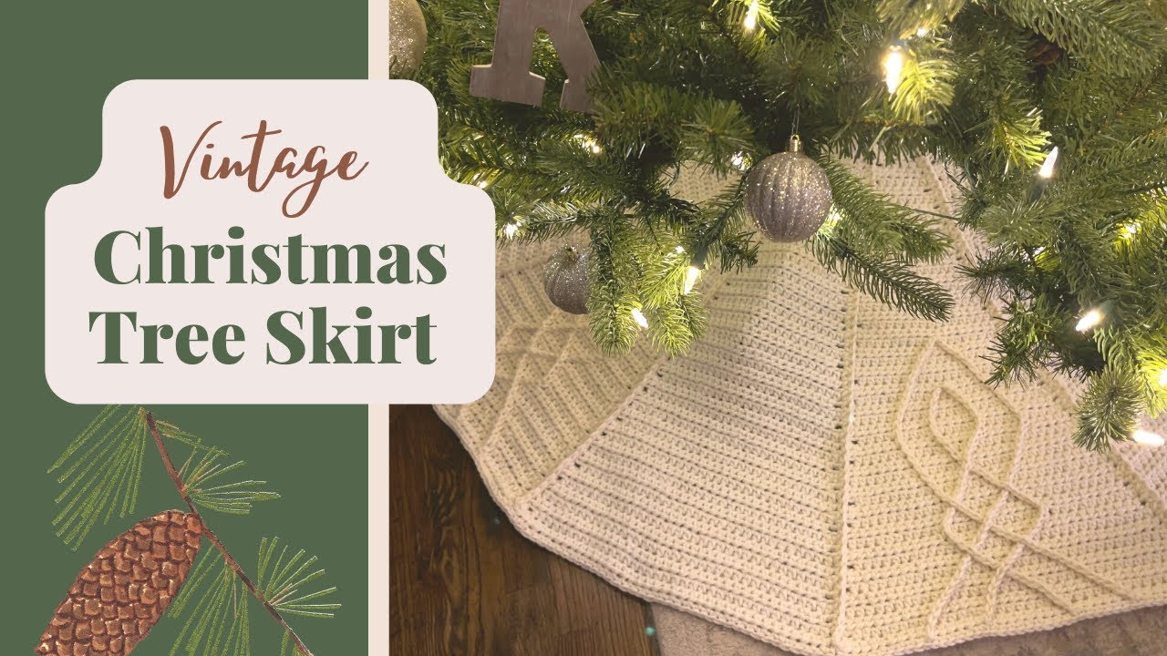 This Elegant Vintage Crochet Christmas Tree Skirt is Beautiful & Simple to Make
