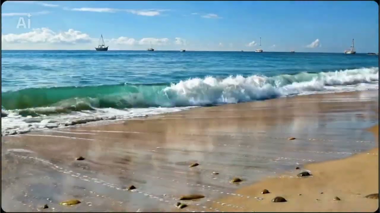 2 Hours of Relaxing Ocean Waves Peaceful Beach Sounds for Sleep, Study, Meditation & Stress Relief