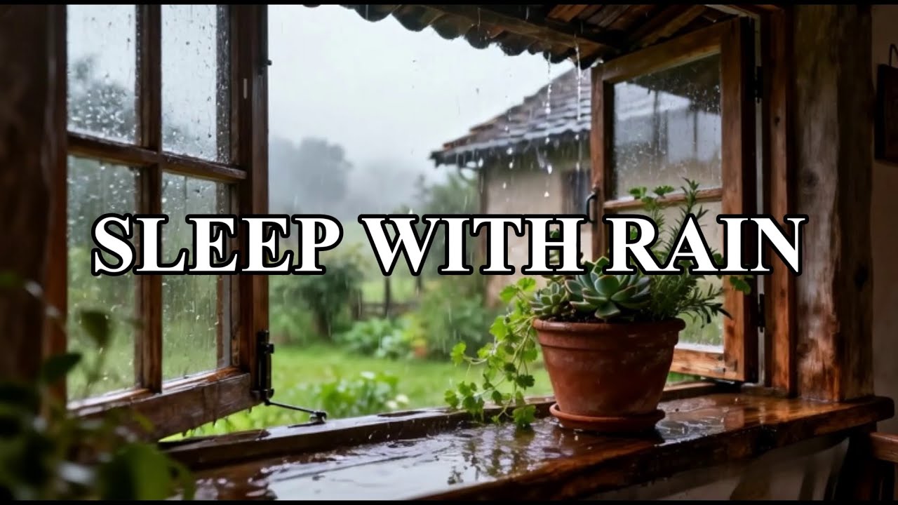 Rain on Window Heavy Rain at Day Background Noise for Studying, Sleeping, Relaxing #rainsounds