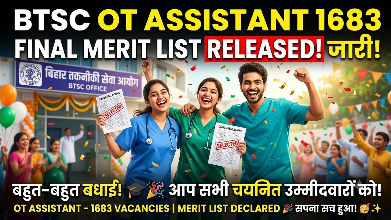 🥳 BTSC OT Final Result जारी चयनित उम्मीदवारों को बहुत-बहुत बधाई #btsc #otassistant #viral #xray
