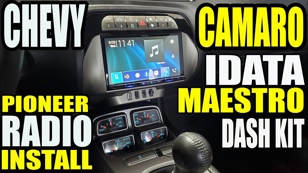 2010 - 2015 CHEVY CAMARO IDATALINK MAESTRO DASH KIT / HARNESS -  PIONEER RADIO INSTALL WITH BOSTON