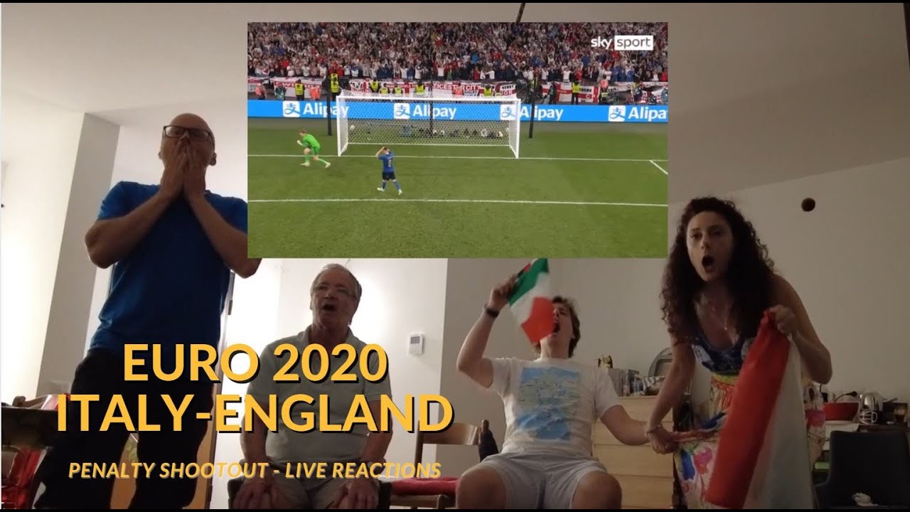 EURO 2020 Italia - Inghilterra Finale - Rigori e reazioni dal vivo