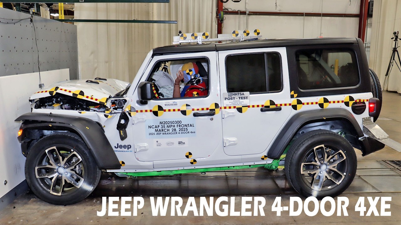 JEEP WRANGLER 4 DOOR 4XE Crash test NHTSA, Frontal | 2025